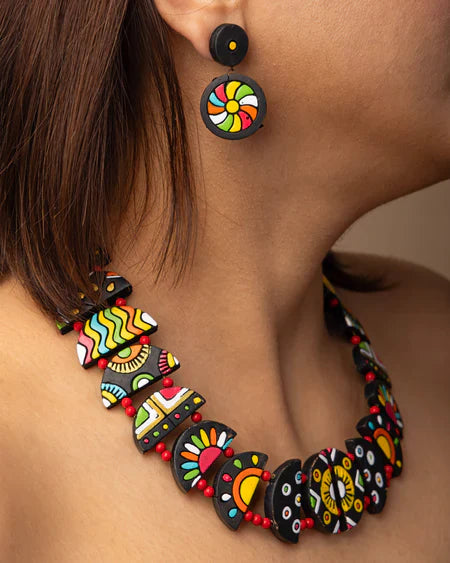Half Moon Jewelry Set – Handmade Celestial Clay Jewelry in the USA