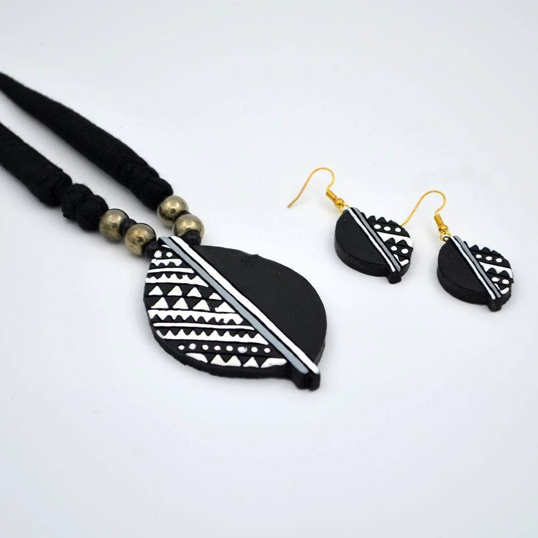 Autumn Jewelry Set | Clay Jewelry | Black Leaf Jewelry – Sophisticated Nature-Inspired Fashion in USA