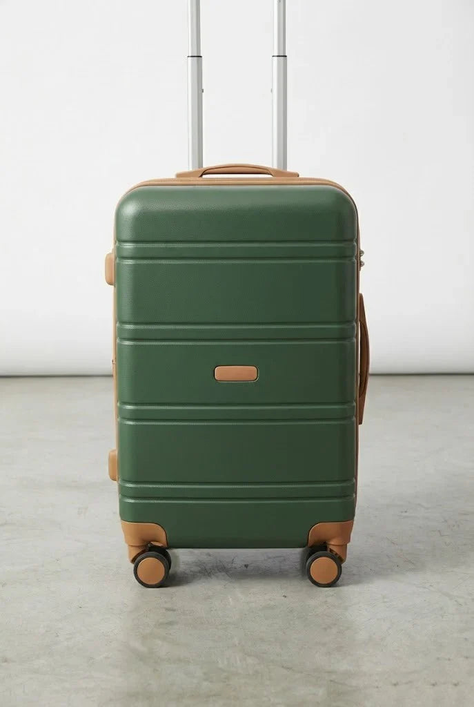 Olive Green Hard Shell Spinner Luggage – Modern Travel Style in the USA