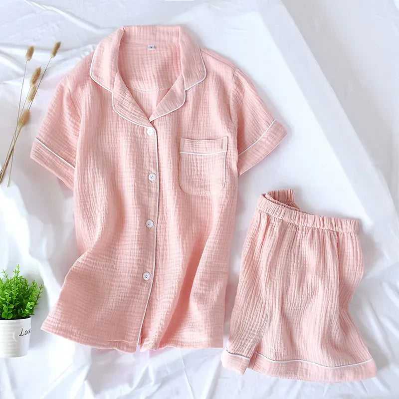 Soft Pink Cotton Nightwear Set – Comfortable Women’s Sleepwear in USA at Swaraksha Fashions