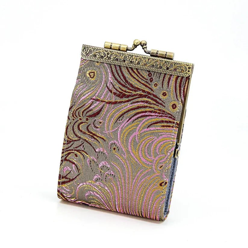 Vintage Brocade Metal Clasp Wallet – Elegant Women's Designer Wallet in USA