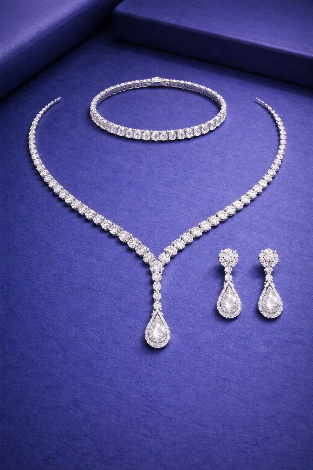 Crystal Elegance Bridal Jewelry Set with Choker & Earrings – Luxury Wedding Jewelry in the USA