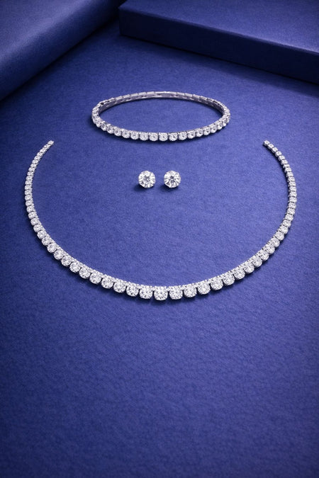 Elegant Diamond Tennis Set – Luxury Crystal Jewelry in the USA
