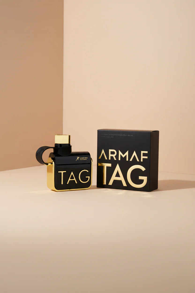 Armaf Tag Uomo Nero Eau De Parfum Spray 3.4 oz – Luxury Men’s Fragrance in USA at Swaraksha Fashions