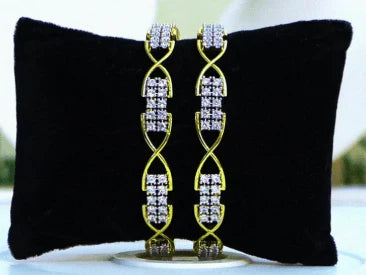 Radiant Infinity Zircon Bangles – Elegant Designer Bangles for Every Occasion in USA