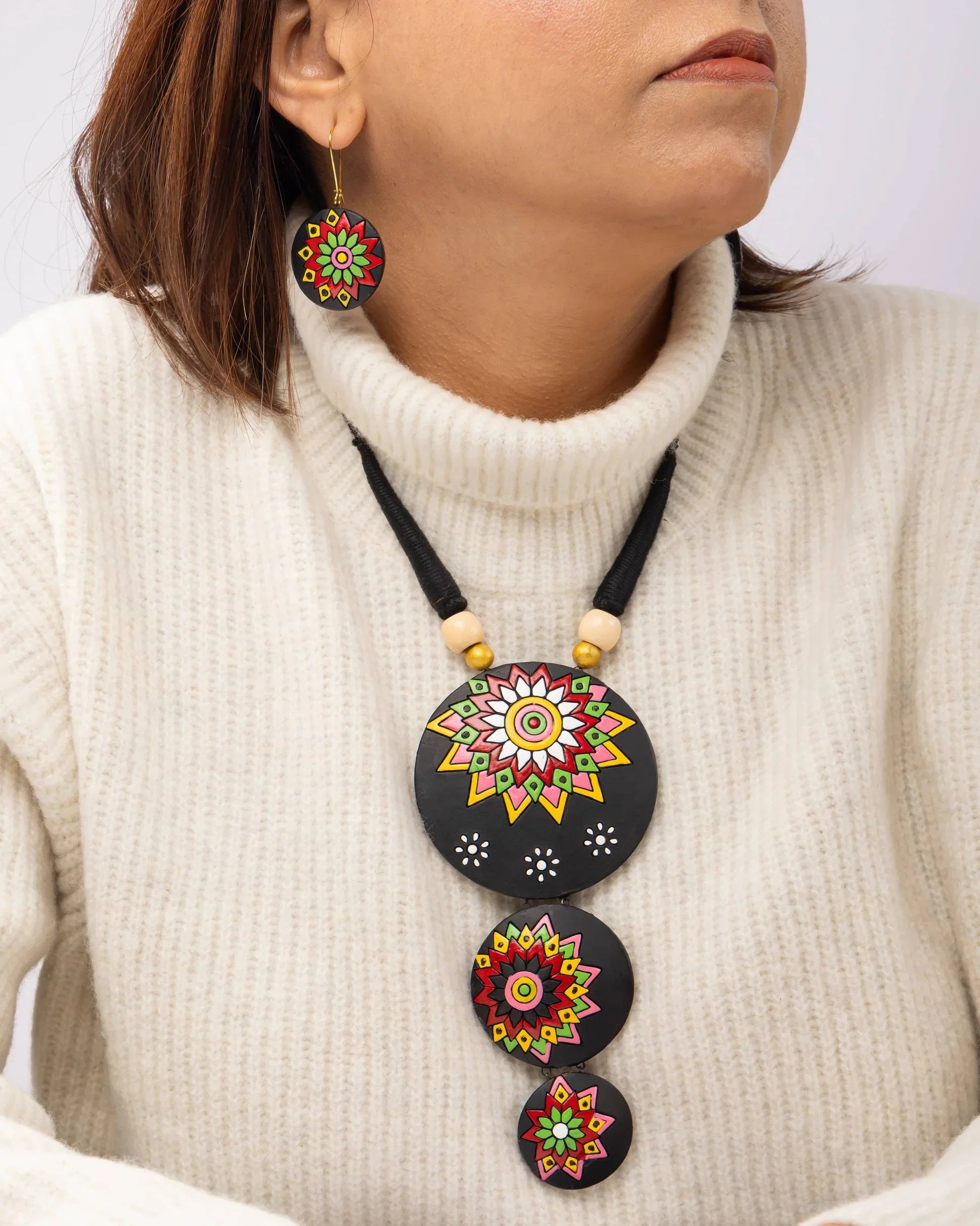 Forest Flower Jewelry Set | Clay Jewelry | Floral Jewelry – Nature-Inspired Elegance in USA
