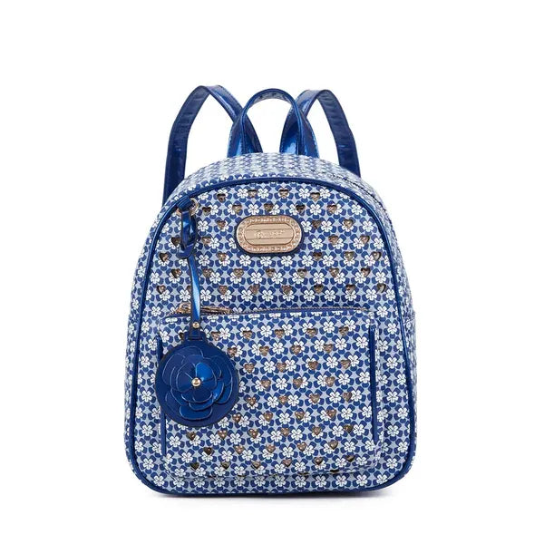 Brangio Blue Floral Print Mini Backpack – Stylish Women's Designer Backpack in USA