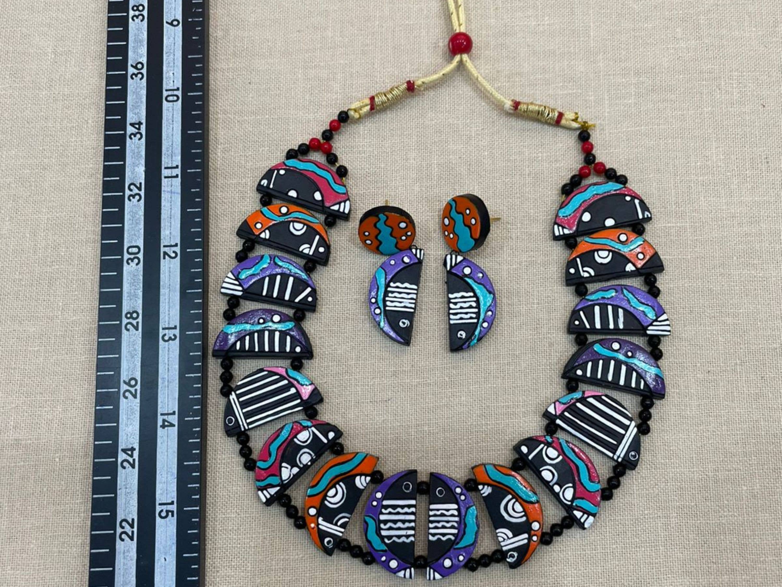 Crab Jewelry Set | Clay Jewelry | Multicolor Boho Set