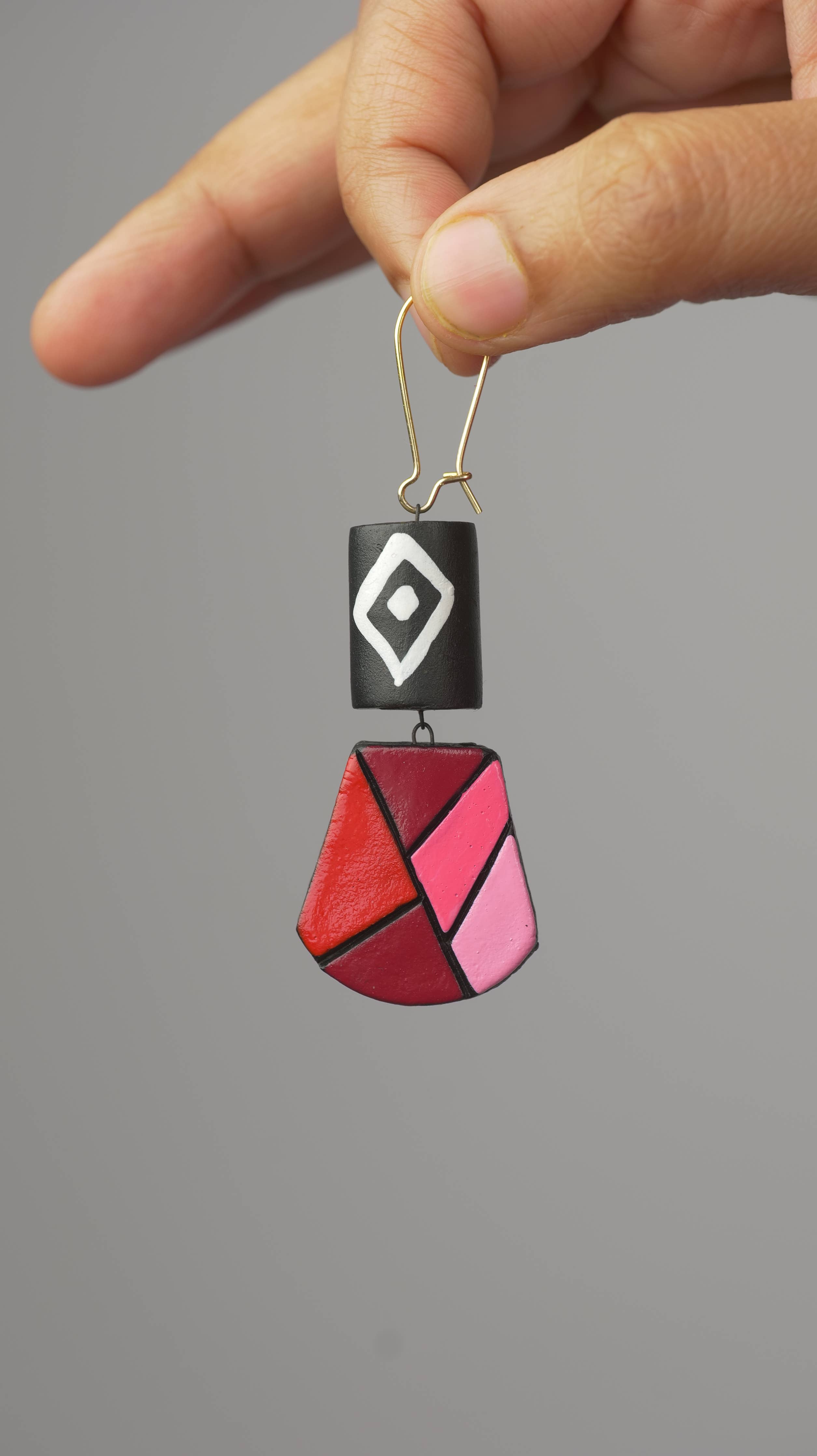 Geometric Clay Set | Clay Earrings | Earthen Clay Necklace