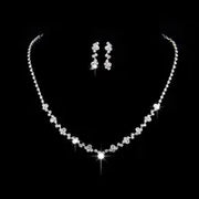 Elegant Teardrop Crystal Necklace Set