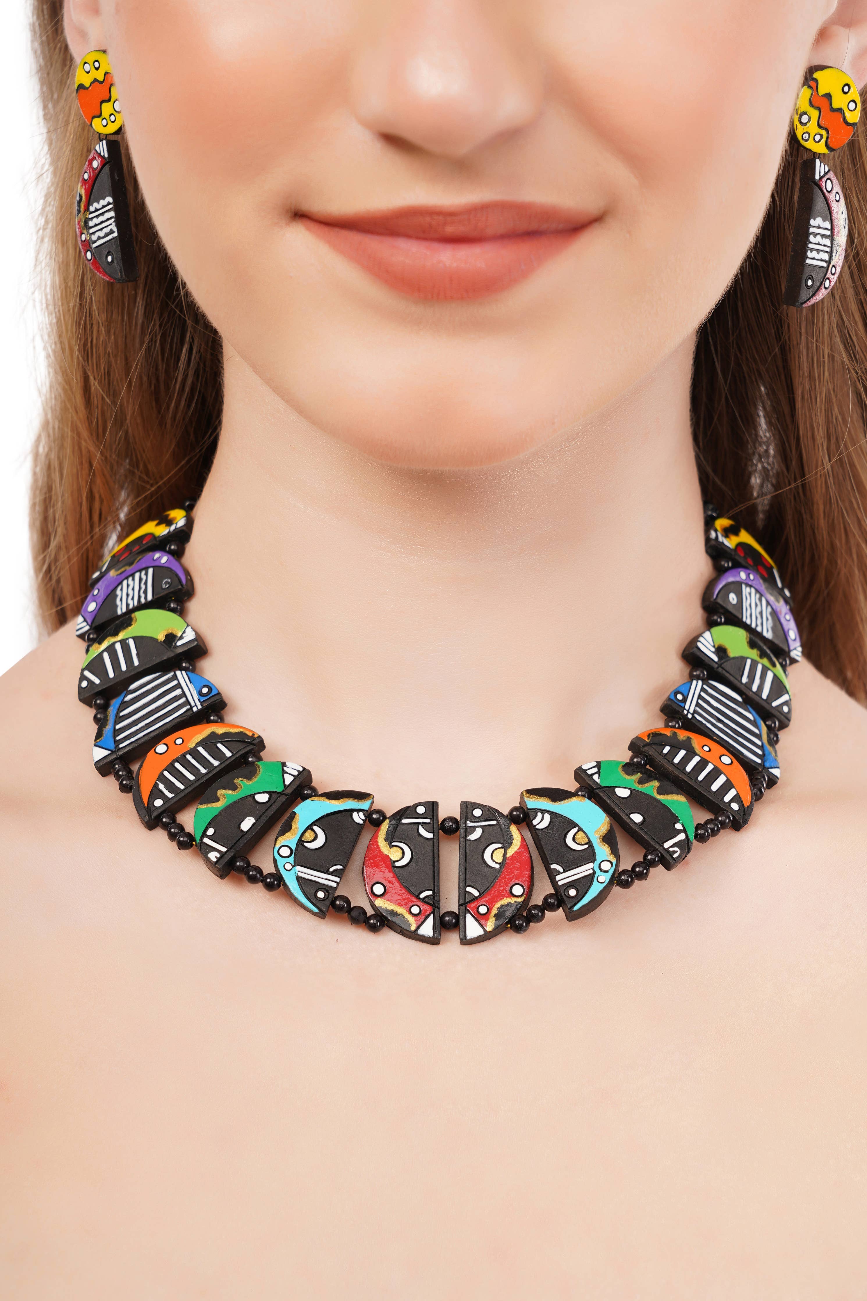 Crab Jewelry Set | Clay Jewelry | Multicolor Boho Set