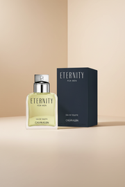 Calvin Klein Eternity for men perfume bottle and packaging