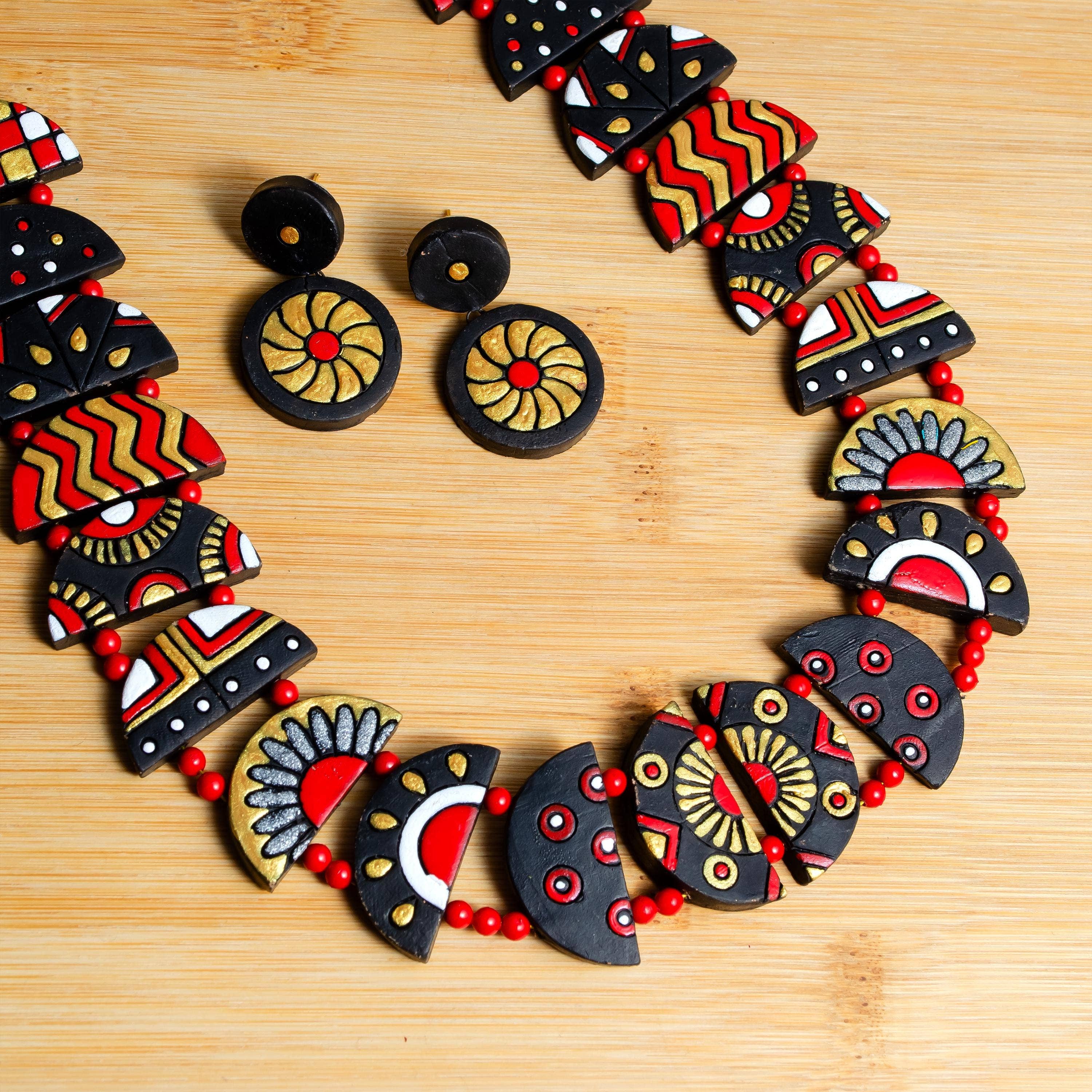 Half Moon Jewelry Set | Clay Jewelry | Celestial Jewelry