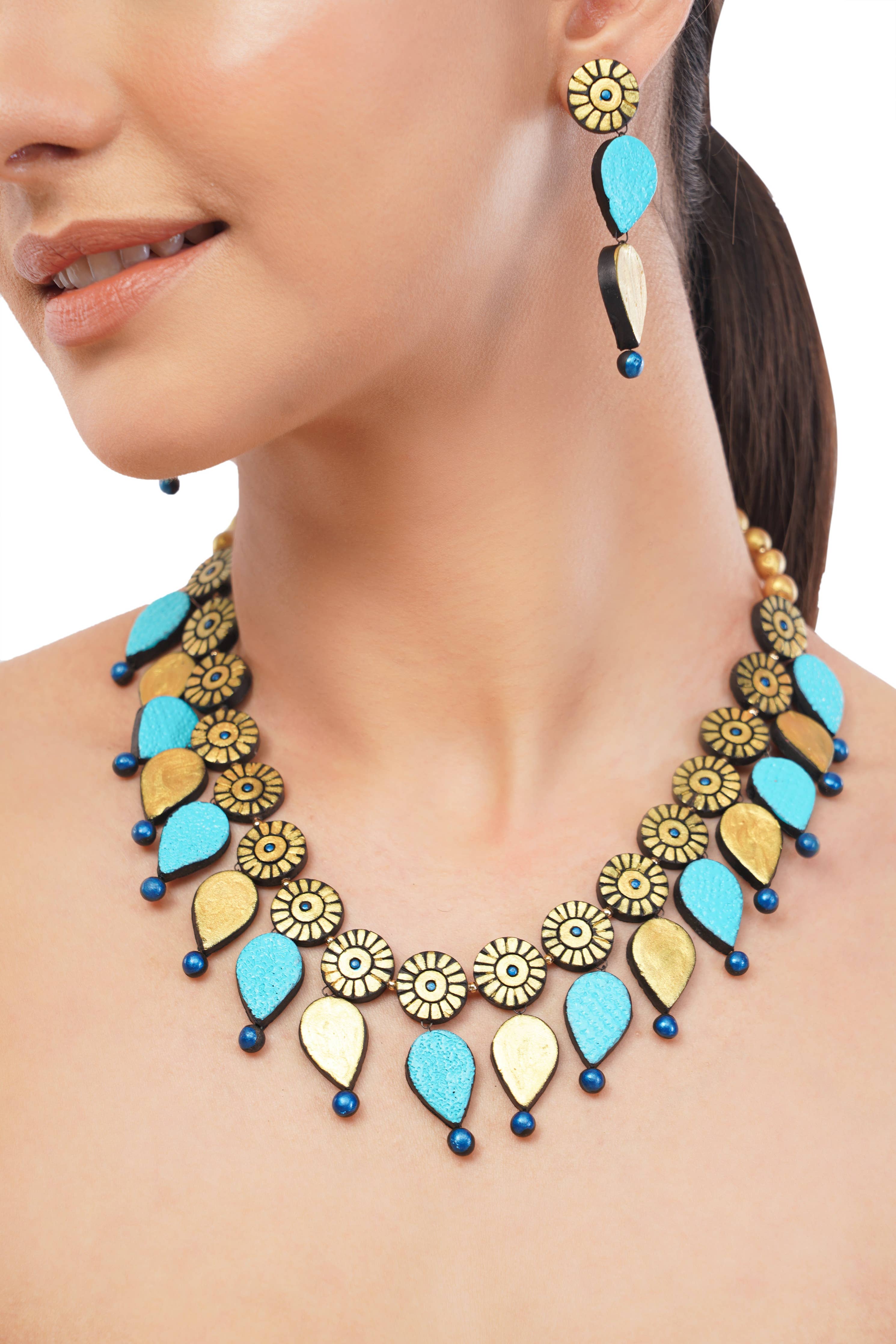 Water Droplet Jewelry Set | Clay Jewelry | Purple Jewelry
