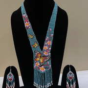 Butterfly Jewelry Set | Beaded Jewelry | Spring Blue Jewelry