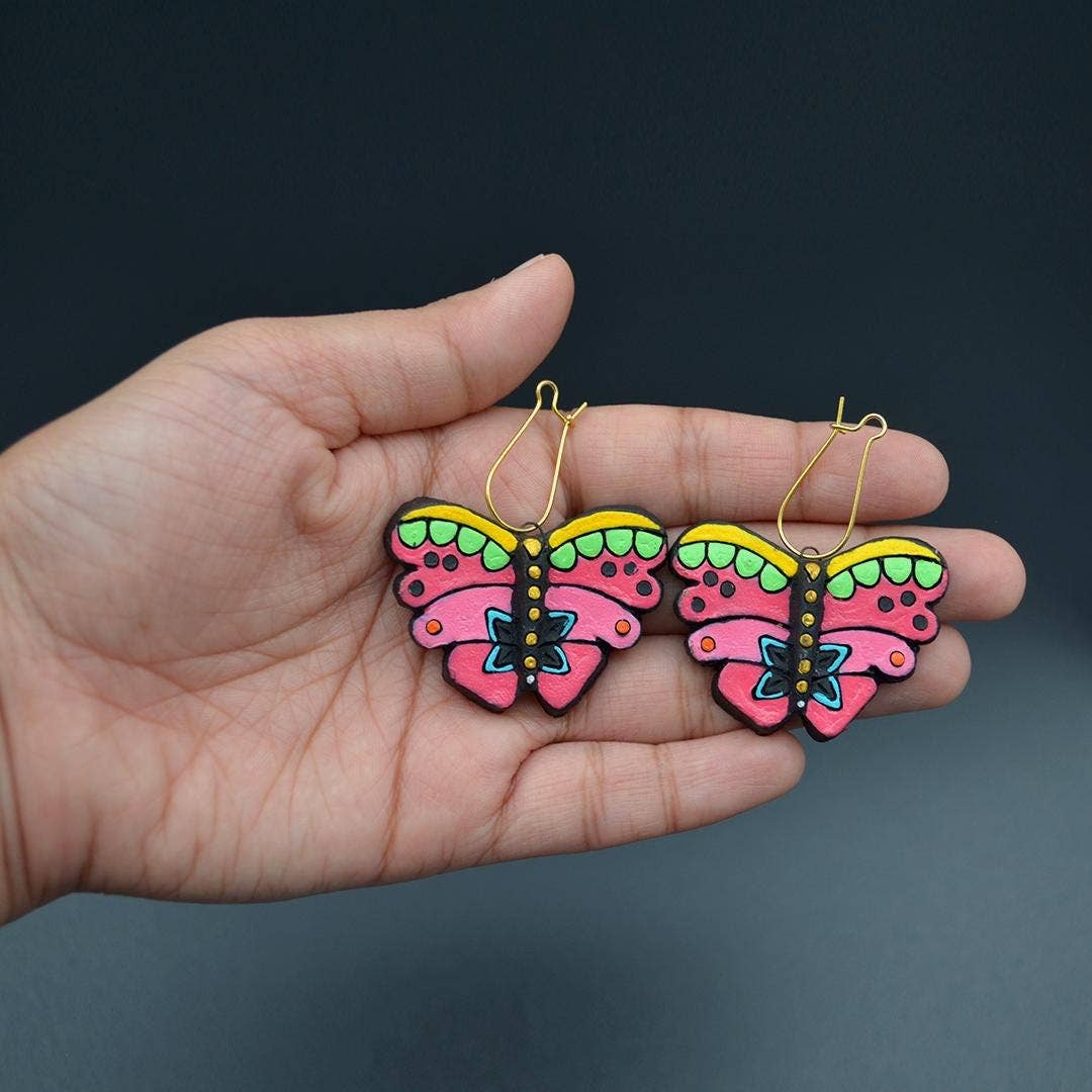 Butterfly Multicolored Jewelry Set | Clay Jewelry | Boho Set
