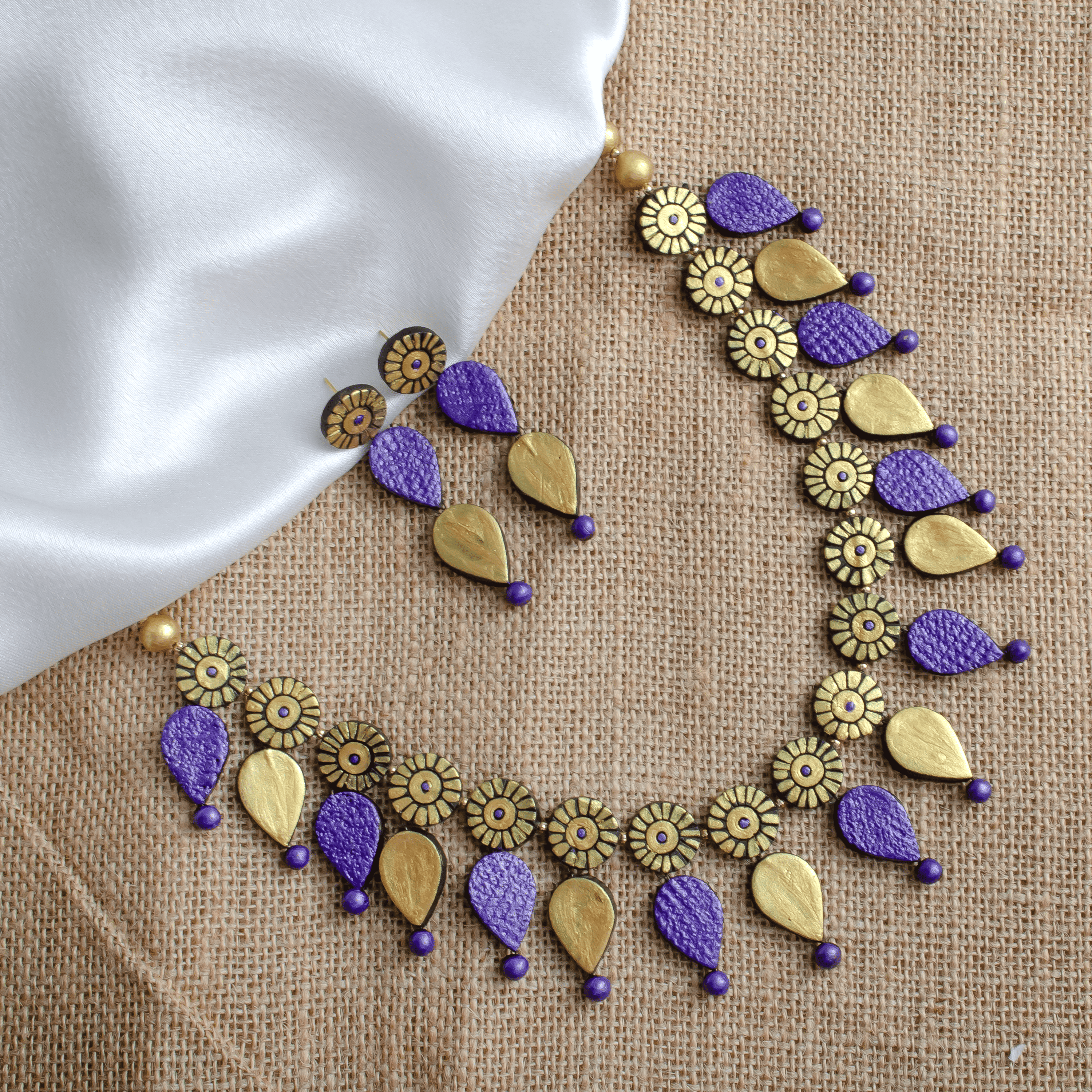 Water Droplet Jewelry Set | Clay Jewelry | Purple Jewelry