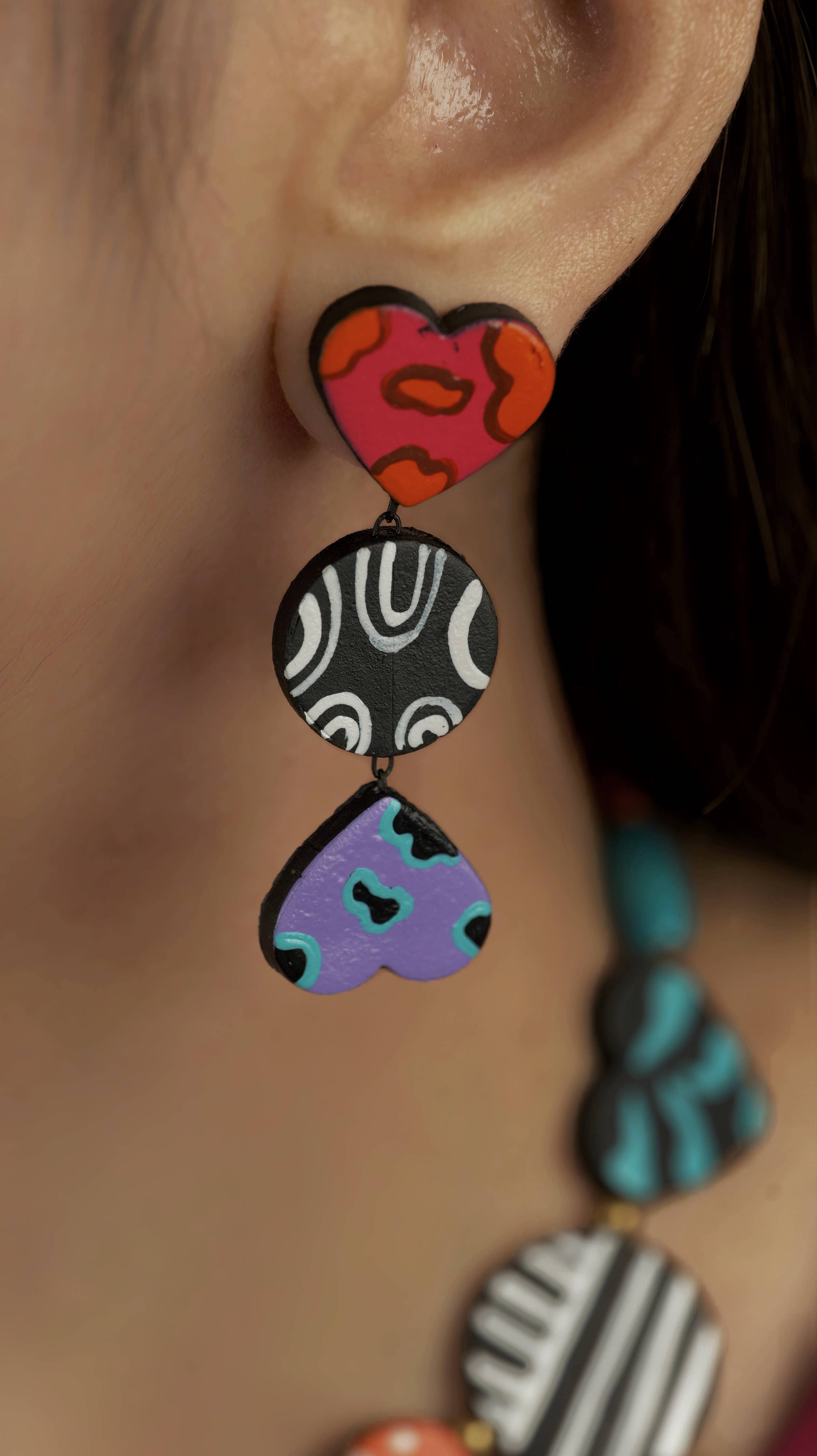 Heart & Circle Clay Set | Earthen Clay Jewelry | Valentine's