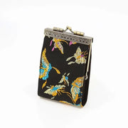 Midnight Butterfly Brocade Metal Clasp Wallet
