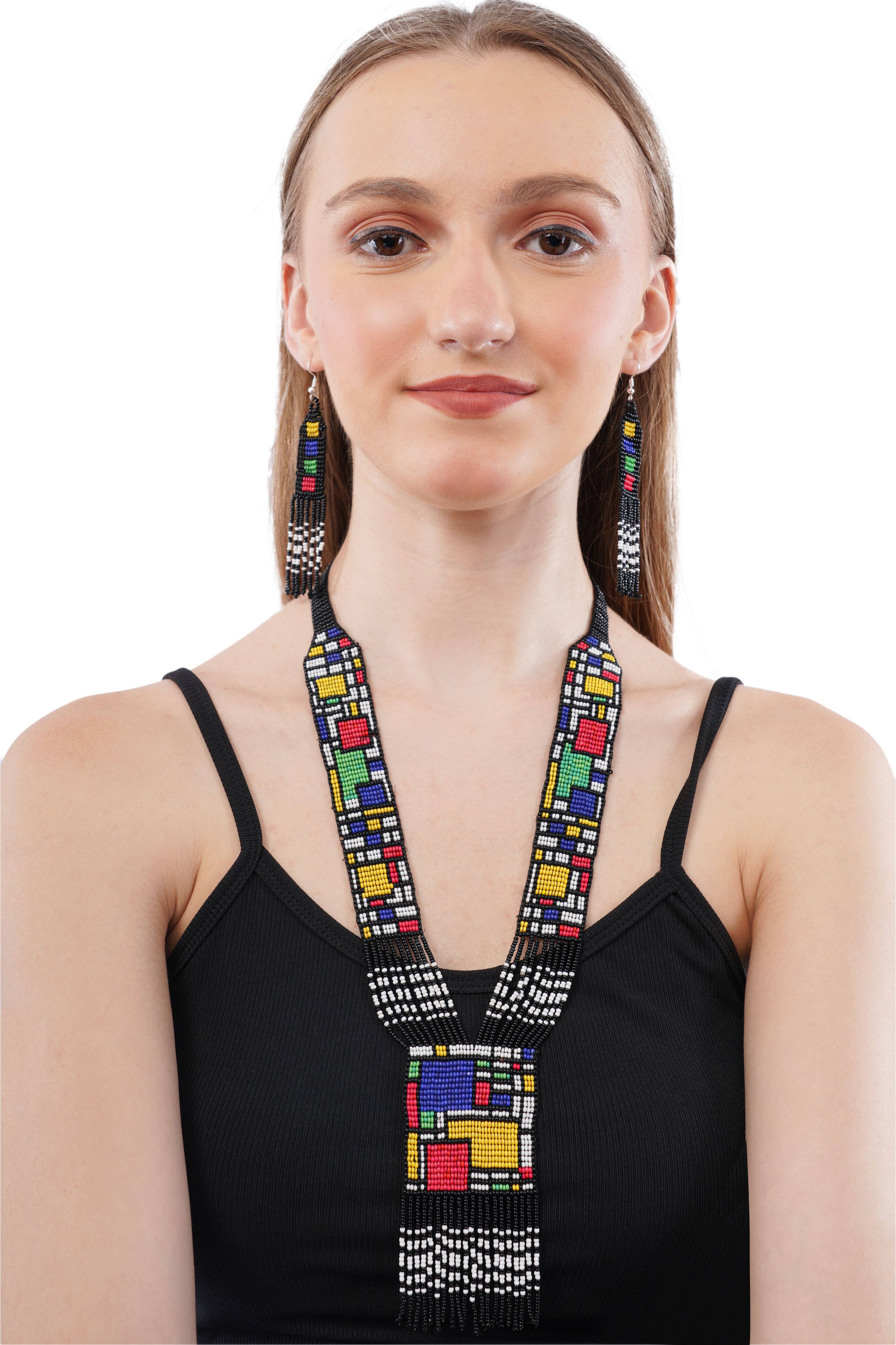 Multicolor Geometric Jewelry Set | Beaded Jewelry | Beads