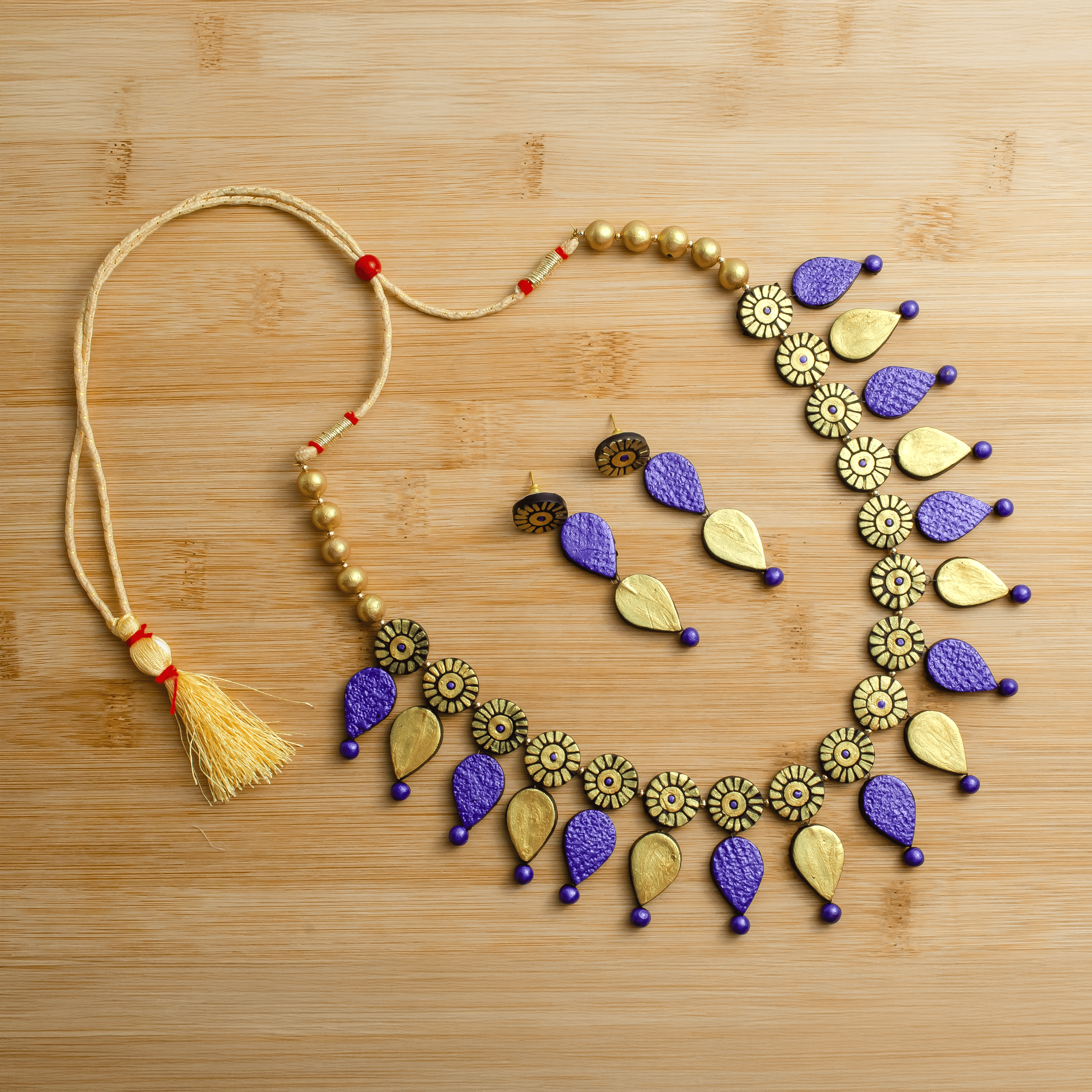 Water Droplet Jewelry Set | Clay Jewelry | Purple Jewelry