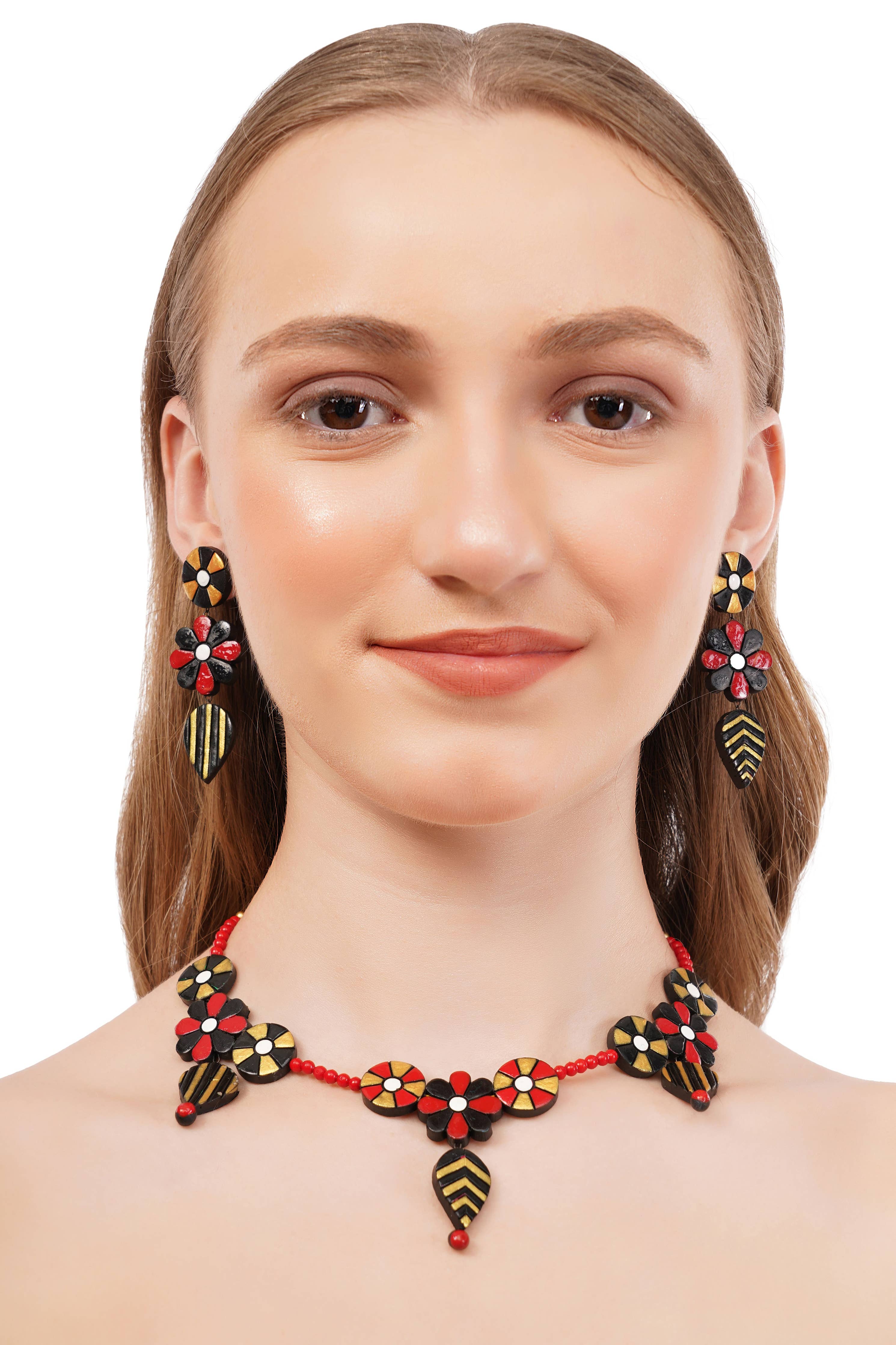 Dainty Flower Jewelry Set | Clay Jewelry | Floral Jewelry