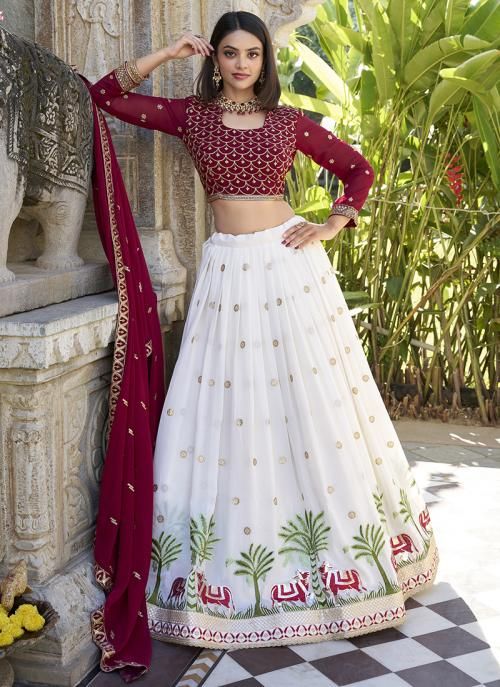 Georgette Festival Wear Readymade Lehenga Choli