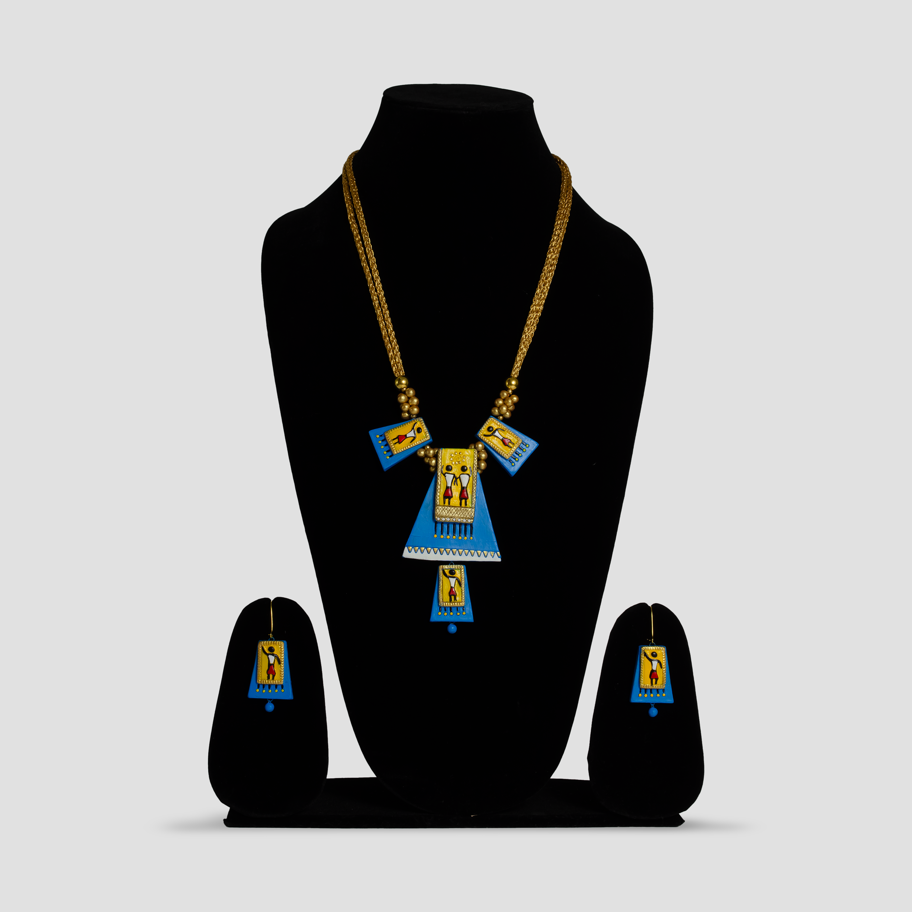 Egyptian Jewelry Set | Clay Jewelry | Green Pyramid Jewelry