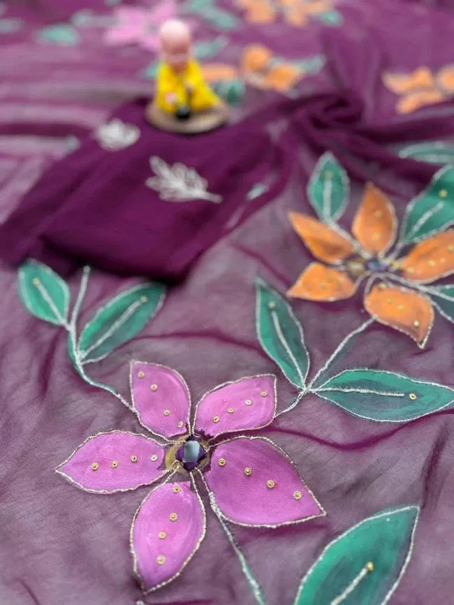 Blooming Georgette Saree