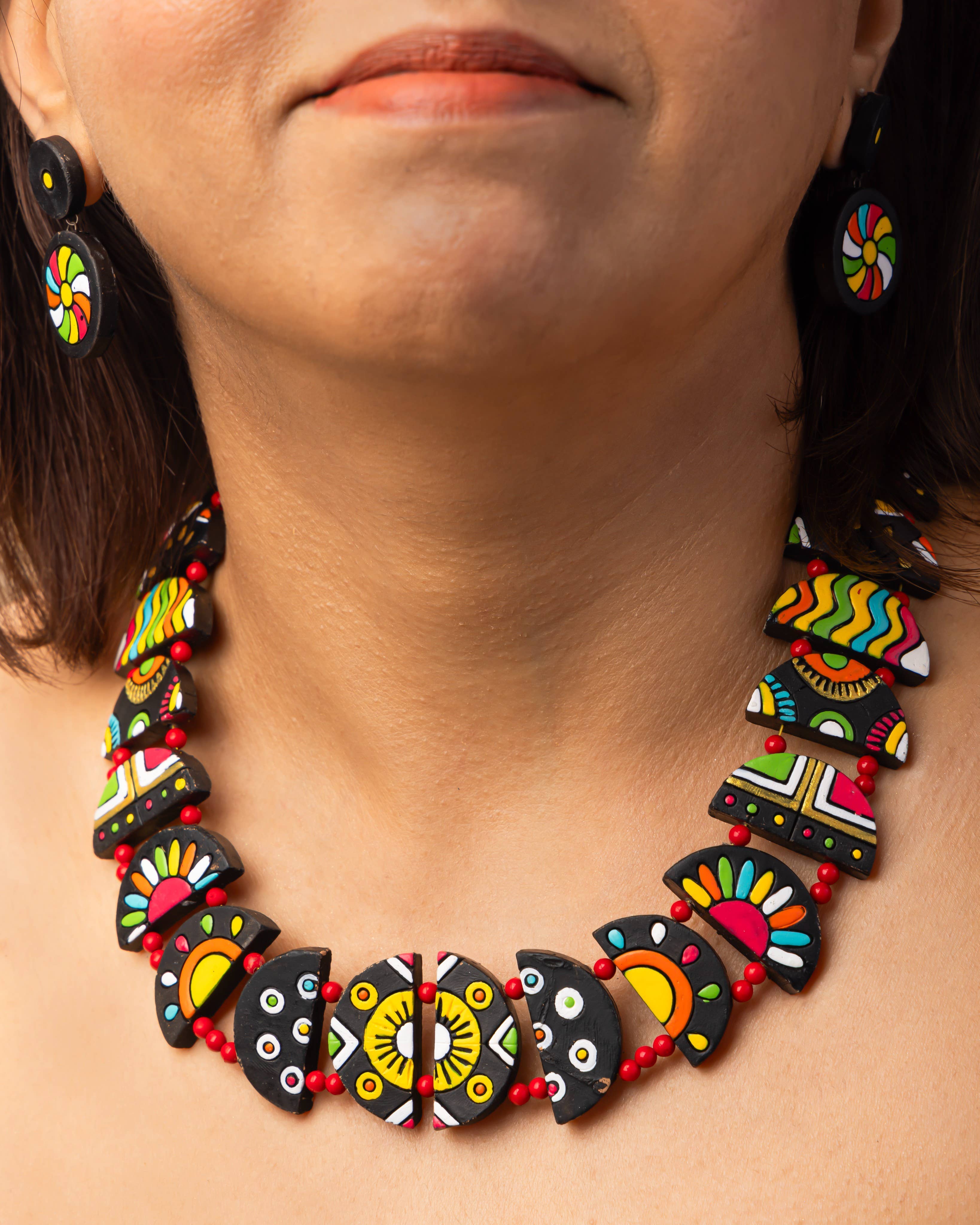 Half Moon Jewelry Set | Clay Jewelry | Celestial Jewelry