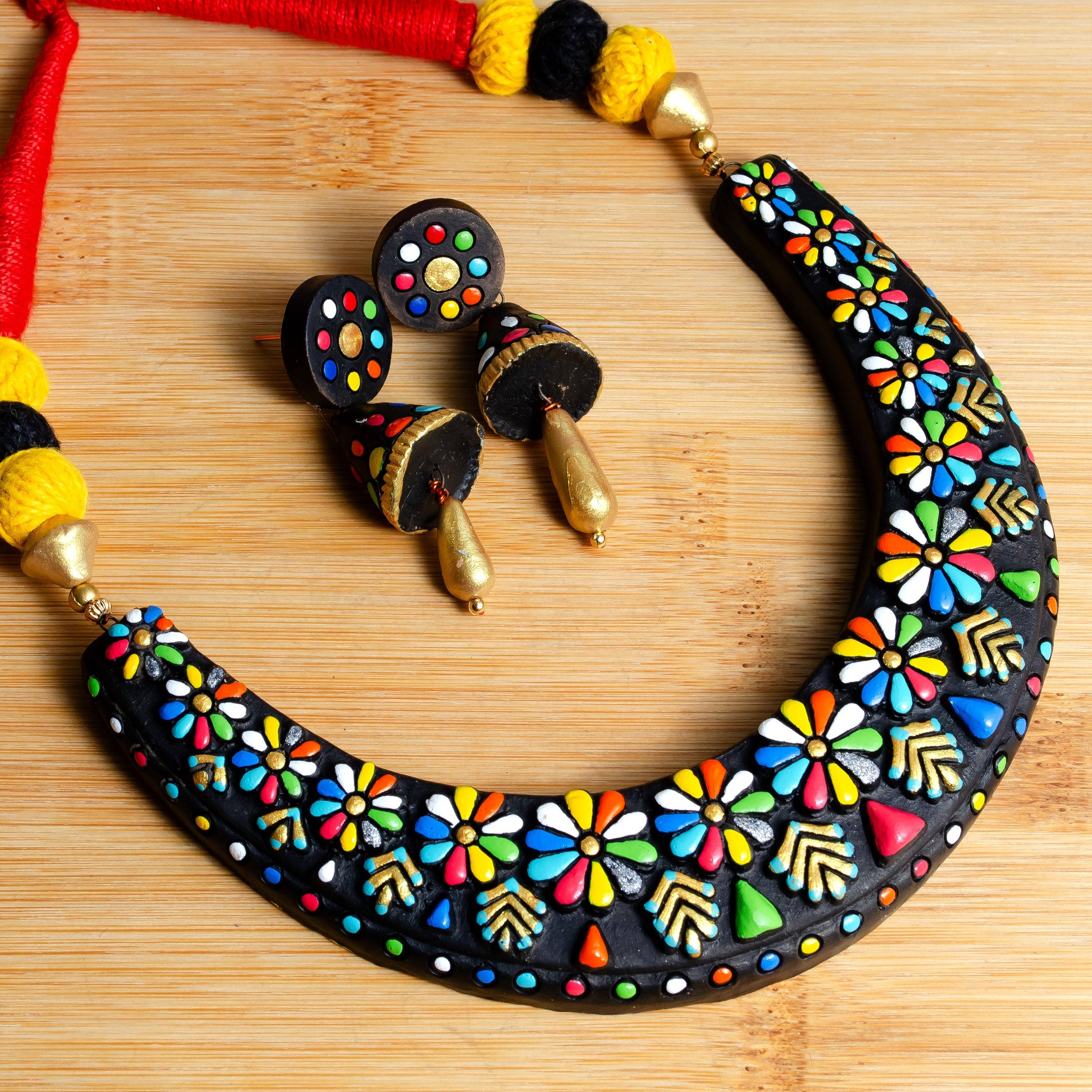 Geometric Jewelry Set | Clay Jewelry | Chocker Jewelry