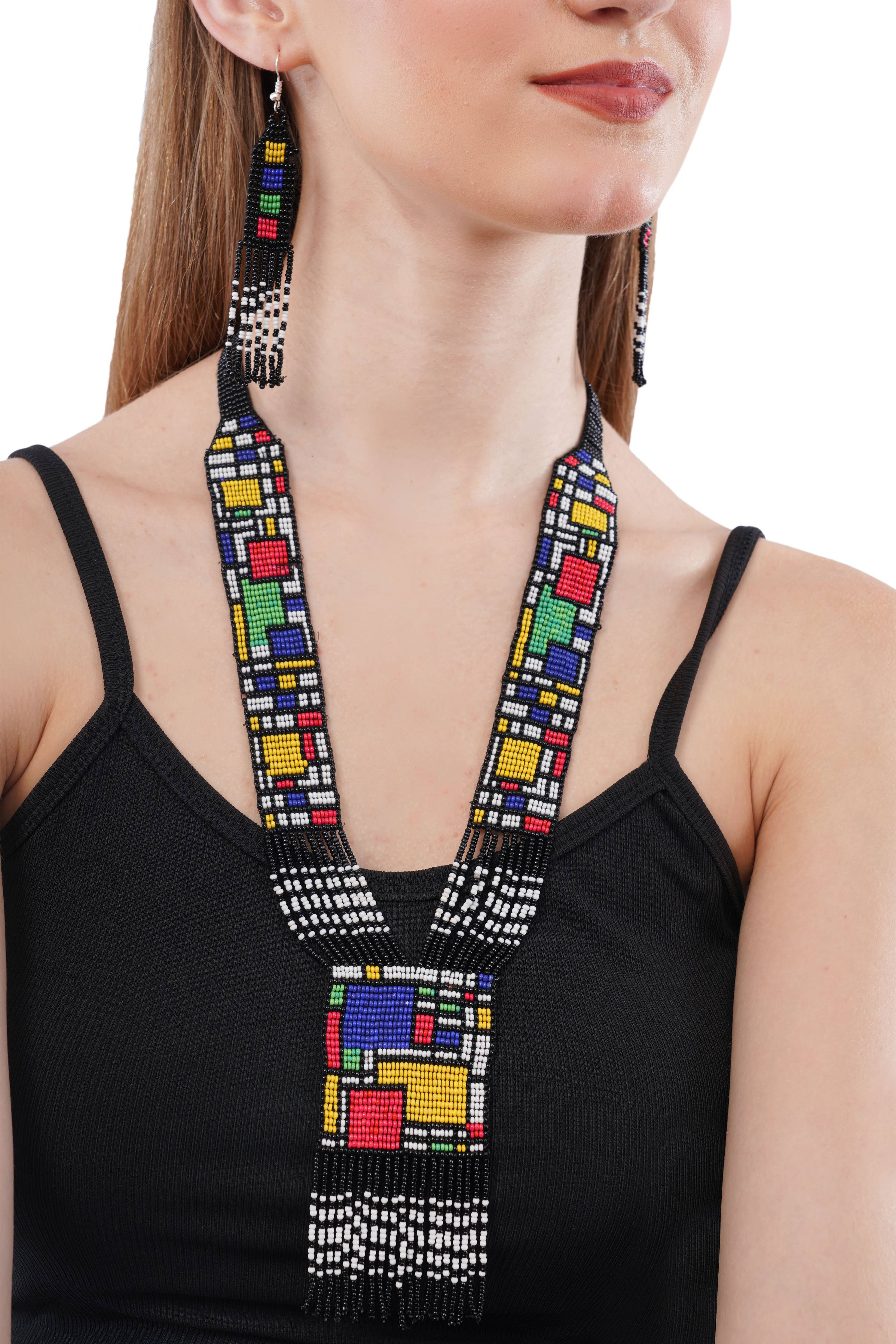 Multicolor Geometric Jewelry Set | Beaded Jewelry | Beads