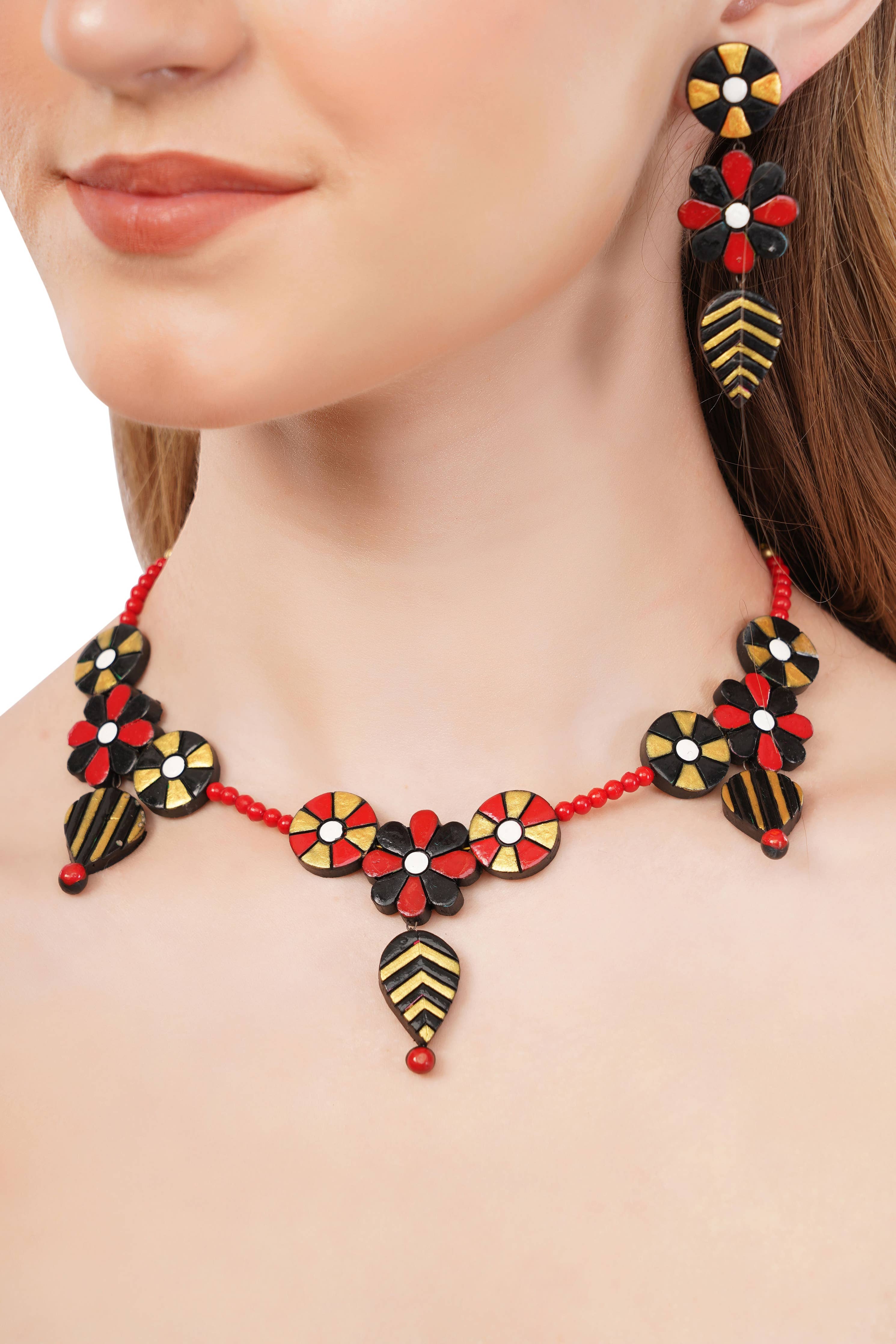 Dainty Flower Jewelry Set | Clay Jewelry | Floral Jewelry