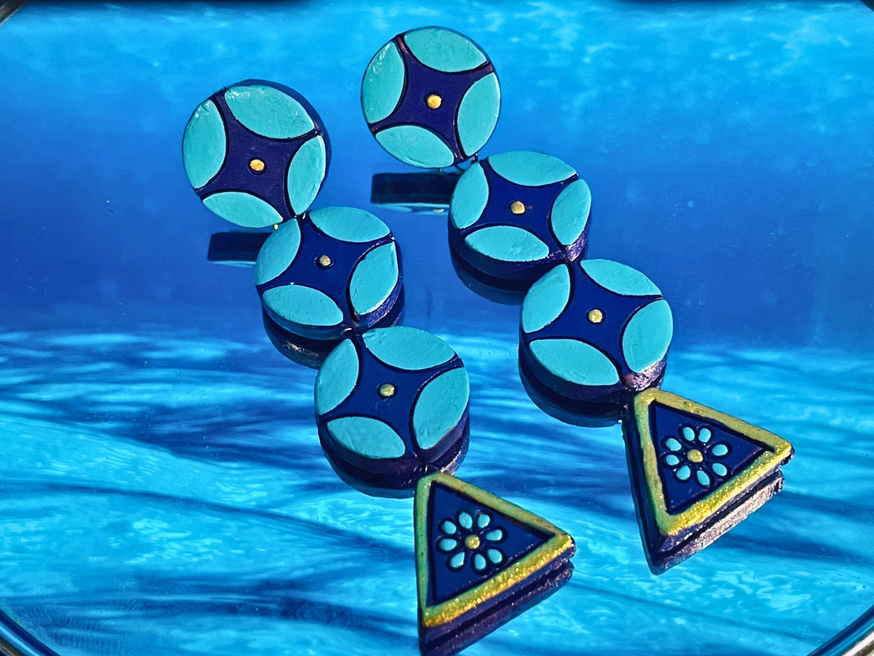 Geometric Earring Set | Clay Jewelry | 4-Pack Jewelry Set