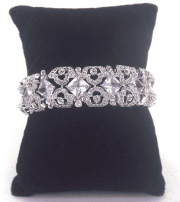 Silver Princess Stone Bangle