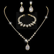 Crystal Bridal Jewelry Set (Necklace, Earrings & Bracelet)