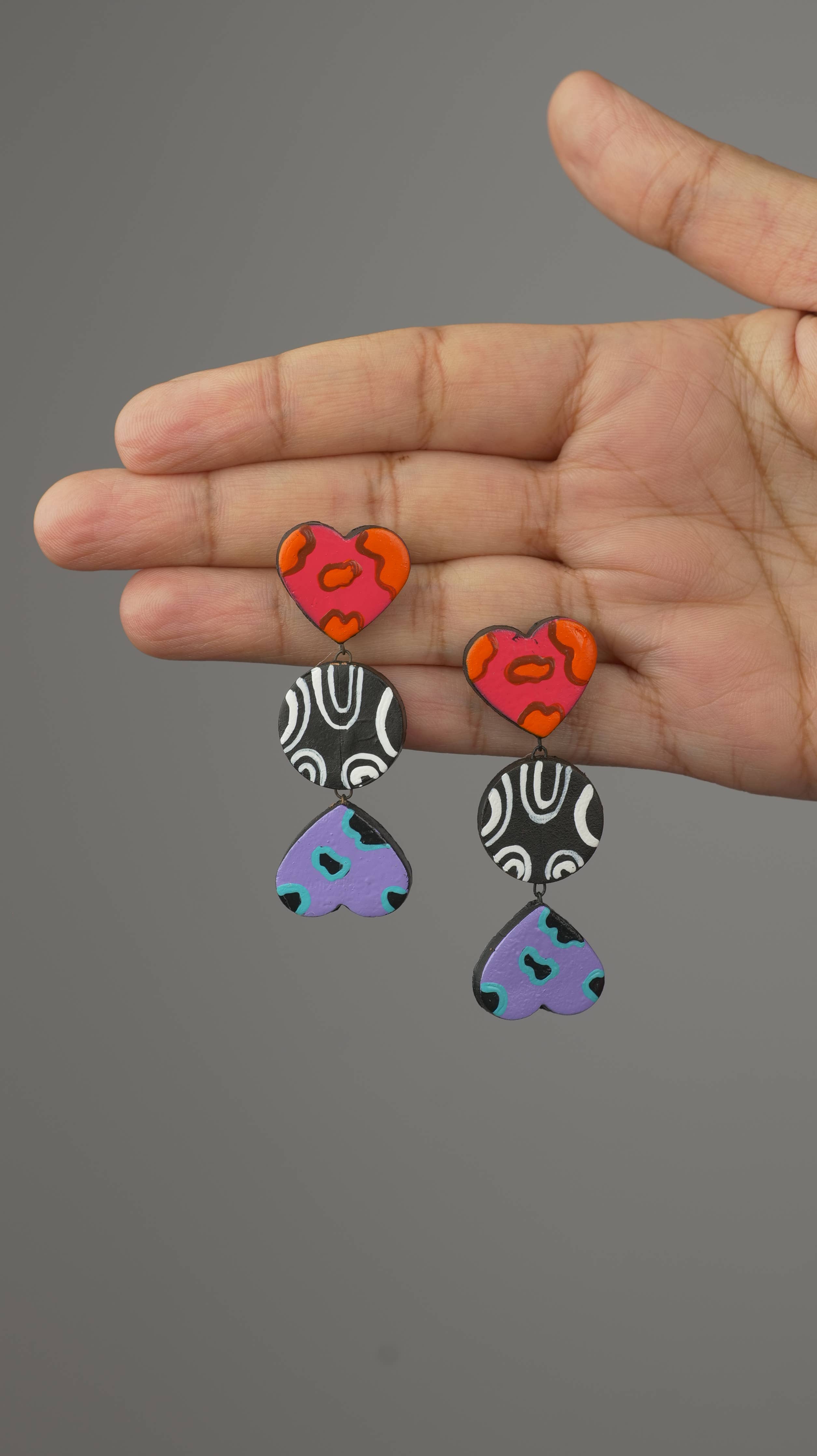 Heart & Circle Clay Set | Earthen Clay Jewelry | Valentine's