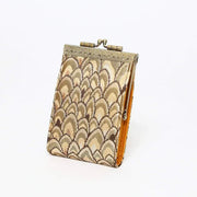 Golden Brocade Metal Clasp Wallet