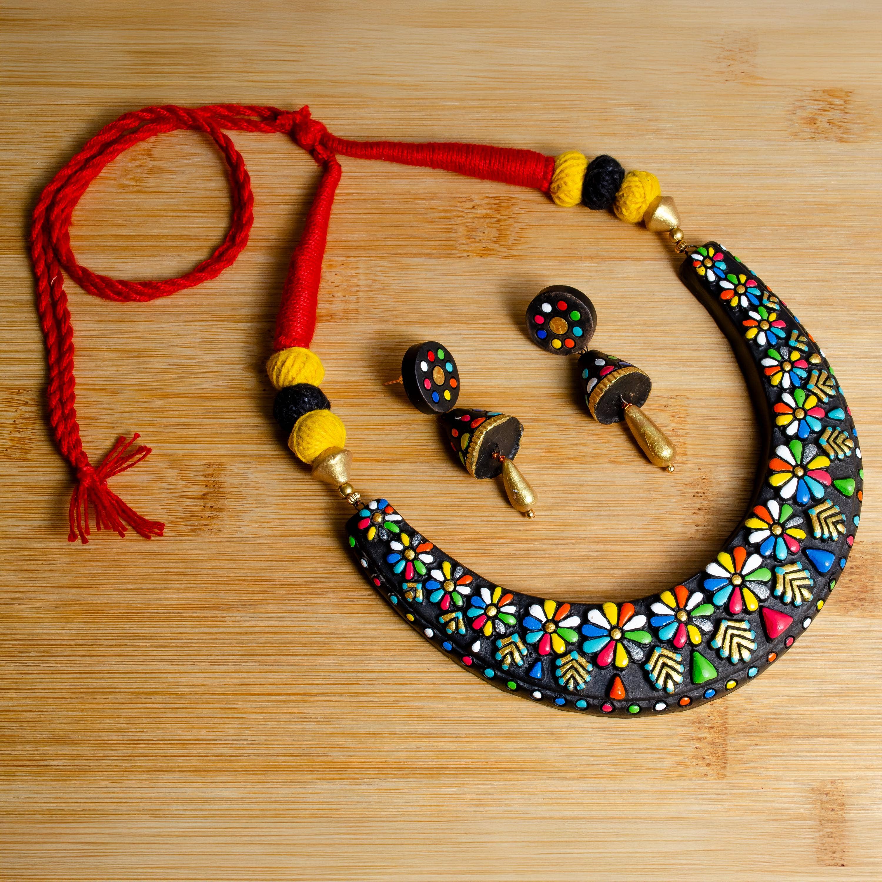 Geometric Jewelry Set | Clay Jewelry | Chocker Jewelry