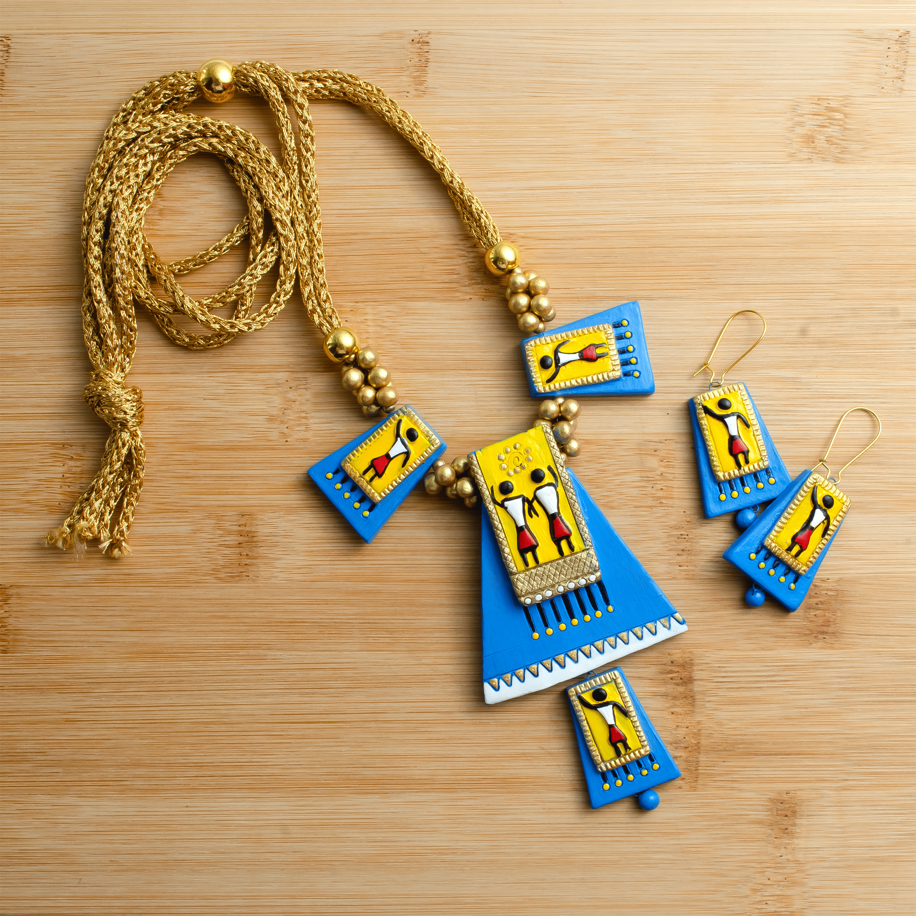 Egyptian Jewelry Set | Clay Jewelry | Green Pyramid Jewelry