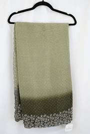 Olive Ombre Georgette Saree with Silver Sequin Embroidered Border