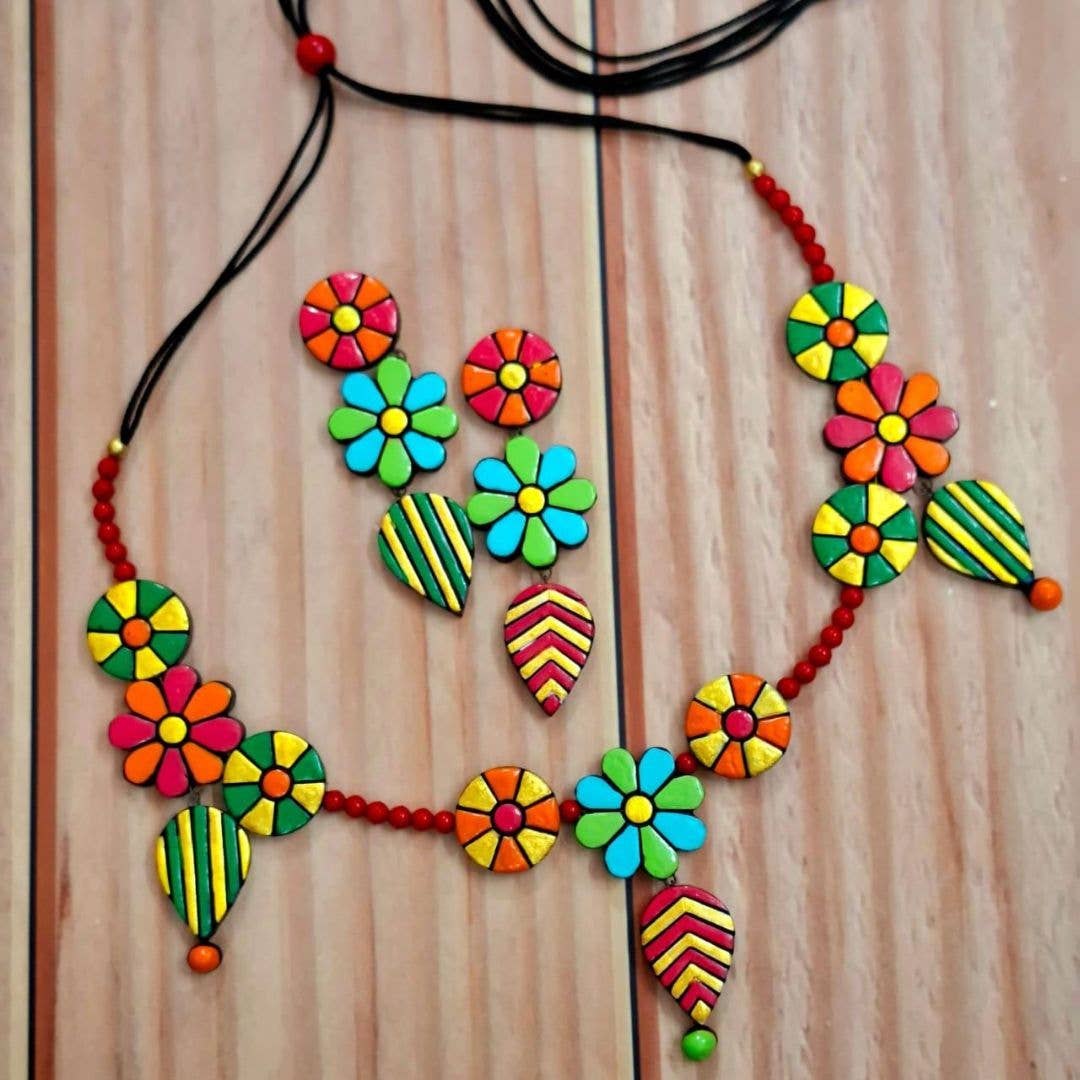 Dainty Flower Jewelry Set | Clay Jewelry | Floral Jewelry