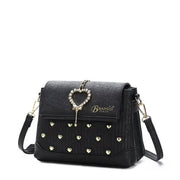 Brangio Italy Black Textured Handbag with Gold Hardware