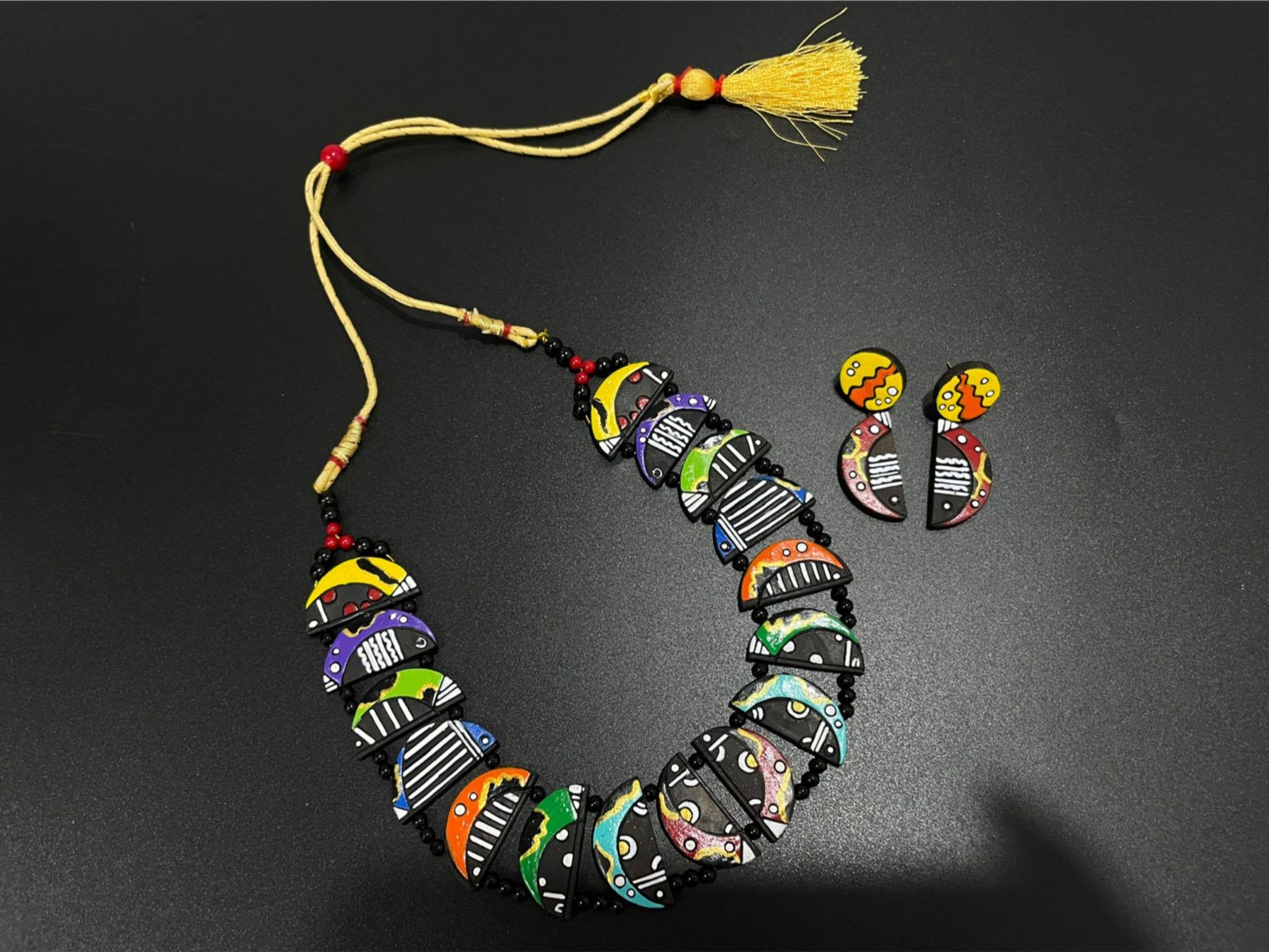 Crab Jewelry Set | Clay Jewelry | Multicolor Boho Set