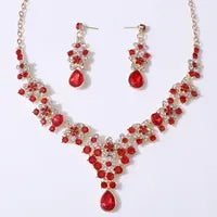 Ruby Blossom Designer Necklace Set