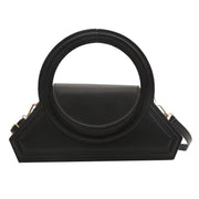 Geometric Circle Handle Crossbody Bag