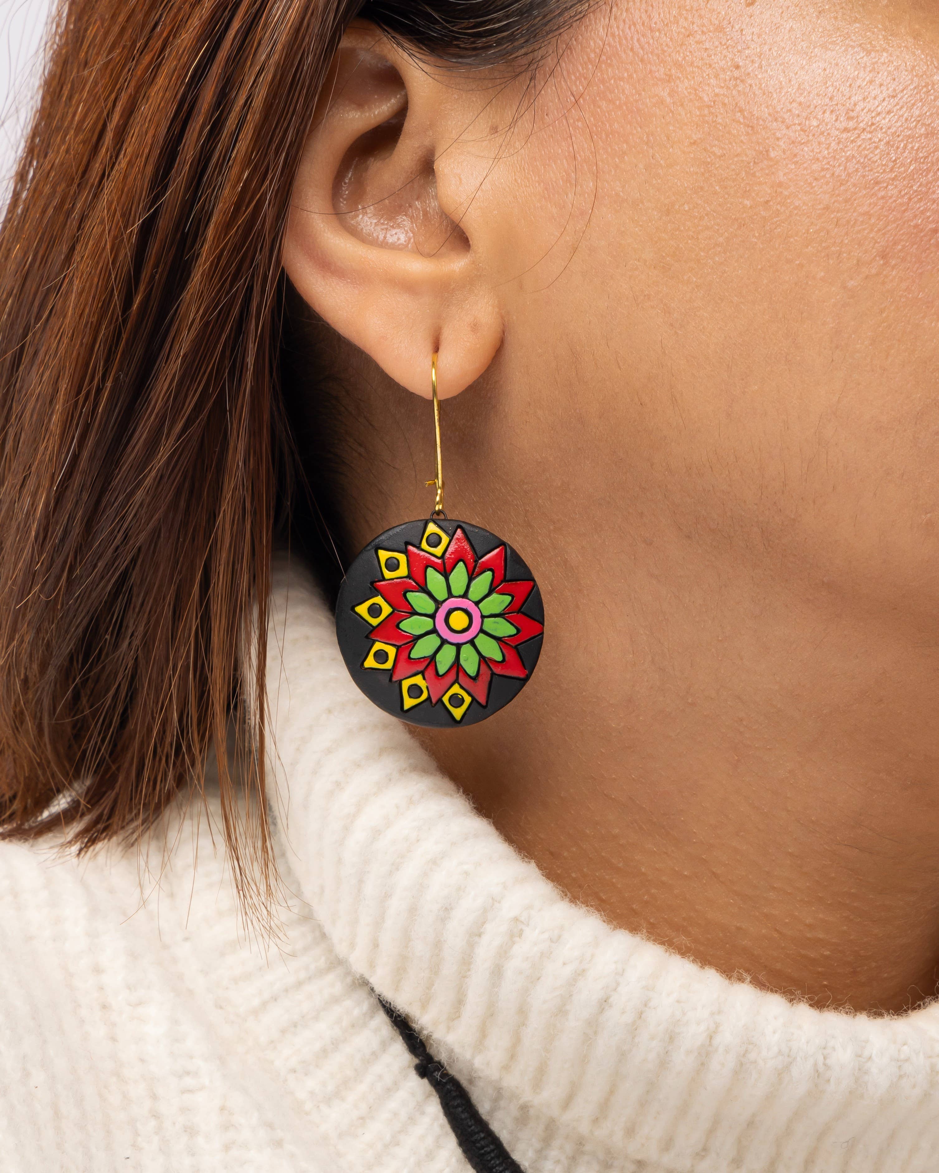 Forest Flower Jewelry Set | Clay Jewelry | Floral Jewelry