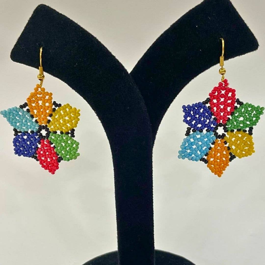 Multicolored Beaded Flower Set | Beaded Jewelry | Floral