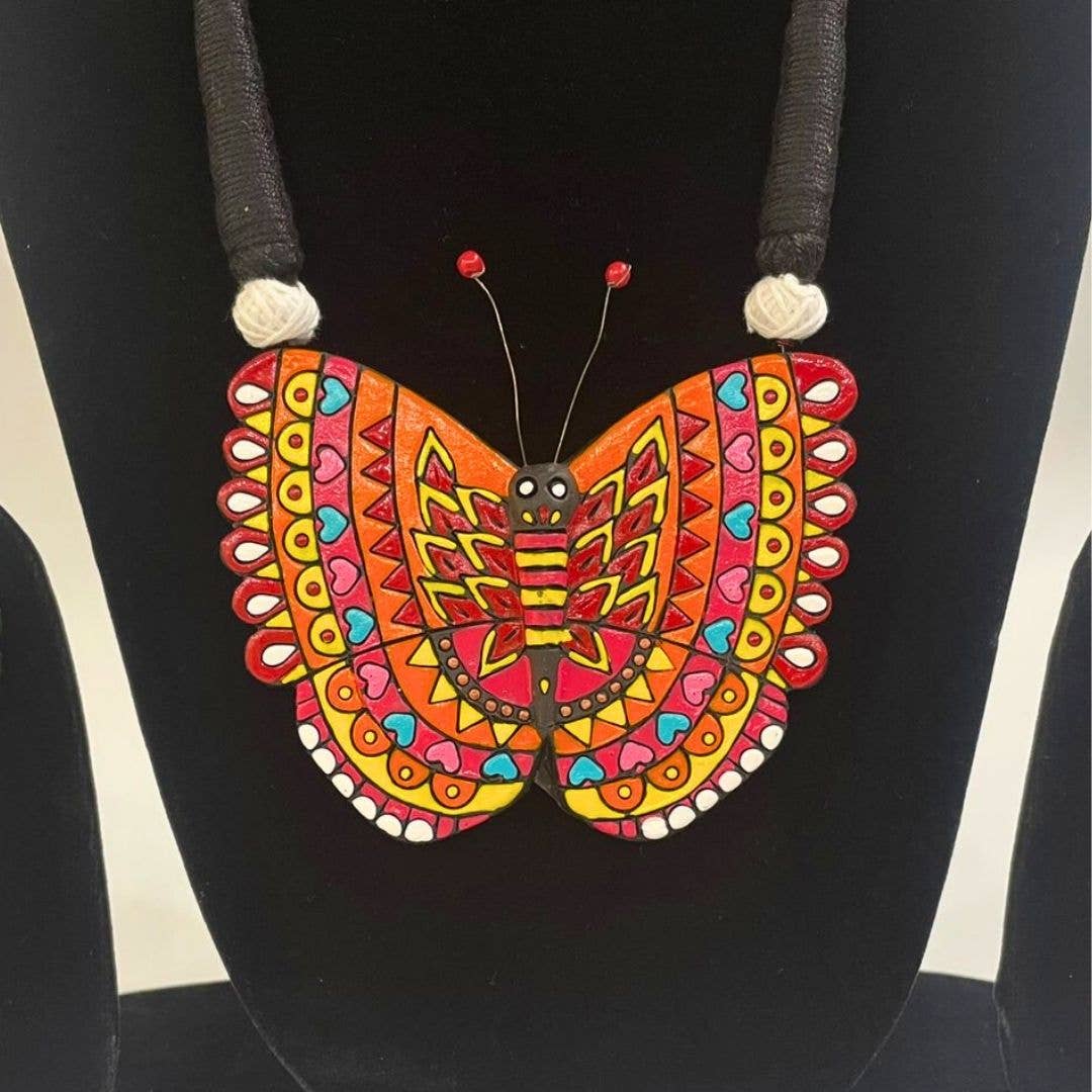 Butterfly Multicolored Jewelry Set | Clay Jewelry | Boho Set