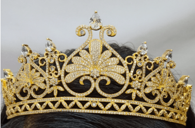 Royal Radiance Gold-Plated Crown Tiara